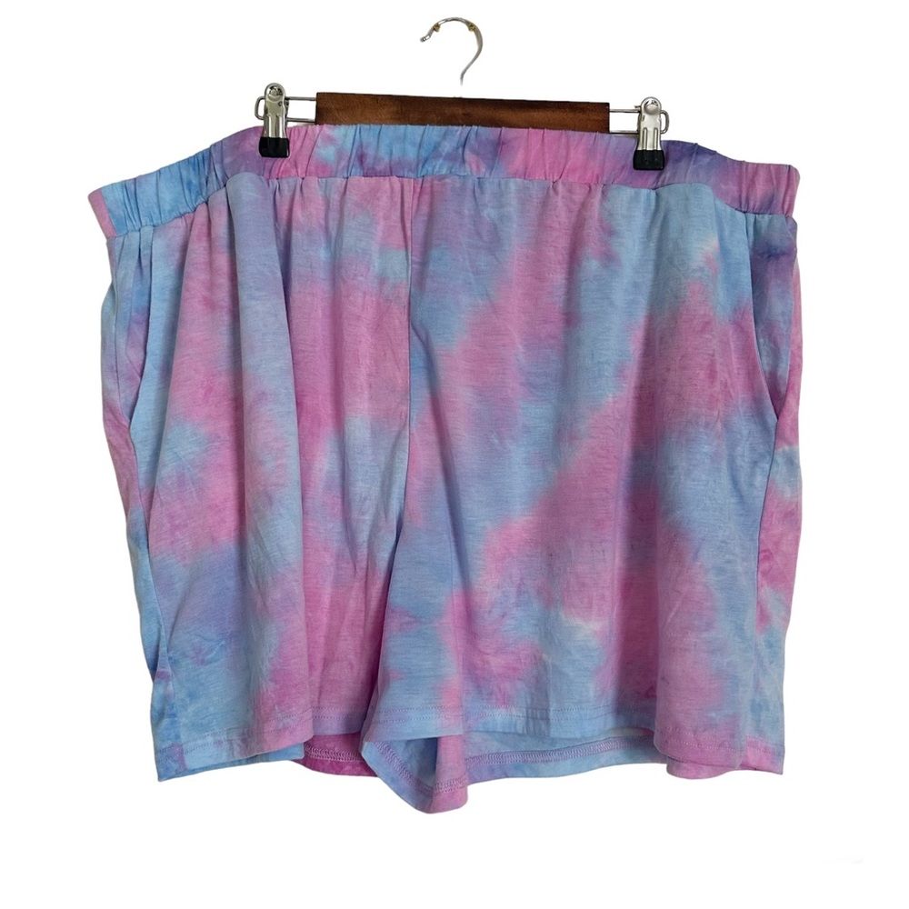 Shein Fit+ Tie Dye Pajama Shorts Plus Size